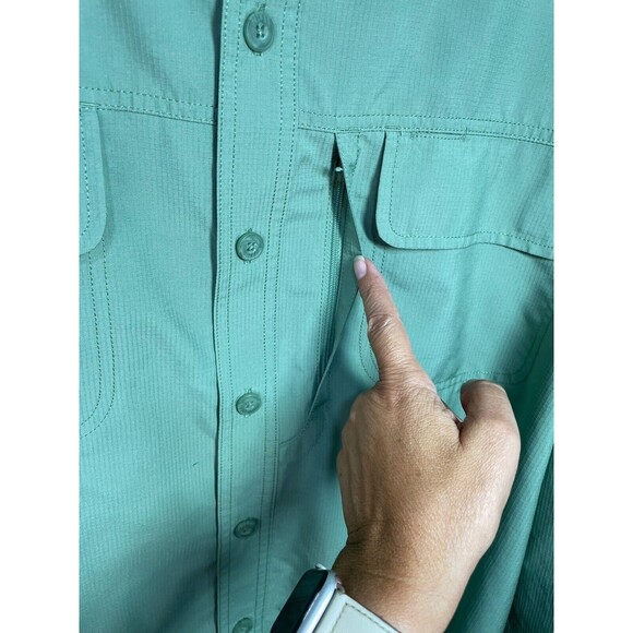 Duluth Men's Action Standard Fit Long Sleeve Shirt Size Large Coal Check 11957 - Picture 4 of 16